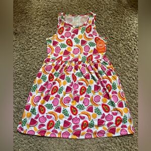NWT Girl’s Wonder Nation Tank Dress; Fruit Pattern; Size XL (14/16)